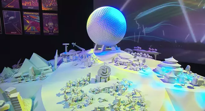The model showcasing upcoming additions to Epcot that is currently on display in the park features the Imagination Pavilion despite no confirmation it is included in the changes to the park. - SCREENSHOT VIA DISNEY / YOUTUBE