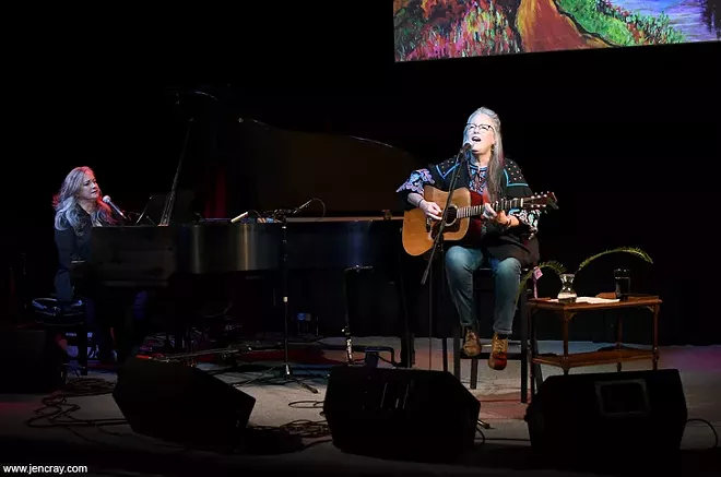 Terri Binion and Beth McKee at Blue Bamboo - PHOTO BY JEN CRAY