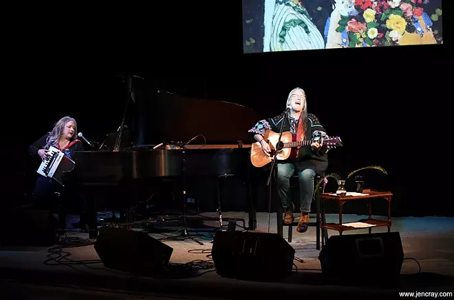 Terri Binion and Beth McKee at Blue Bamboo - PHOTO BY JEN CRAY