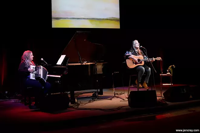 Terri Binion and Beth McKee at Blue Bamboo - PHOTO BY JEN CRAY