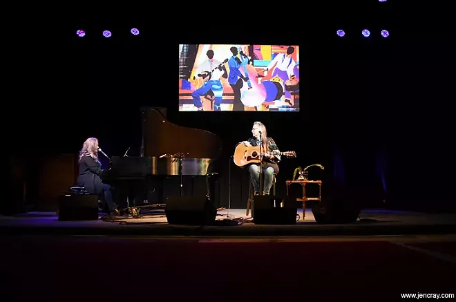Terri Binion and Beth McKee at Blue Bamboo - PHOTO BY JEN CRAY
