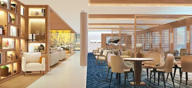 The Living Room lounge area on the Viking Mississippi - IMAGE VIA VIKING CRUISES
