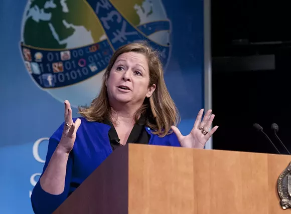Abigail Disney in 2012 - PHOTO VIA U.S. NAVAL WAR COLLEGE/WIKIMEDIA COMMONS