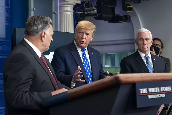 President Trump at the infamous "bring the light inside the body" briefing - OFFICIAL WHITE HOUSE PHOTO BY JOYCE N. BOGHOSIAN