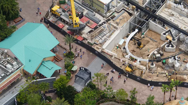A concrete path visually connects the new Raptor Encounter to the coaster. - IMAGE VIA BIORECONSTRUCT | TWITTER