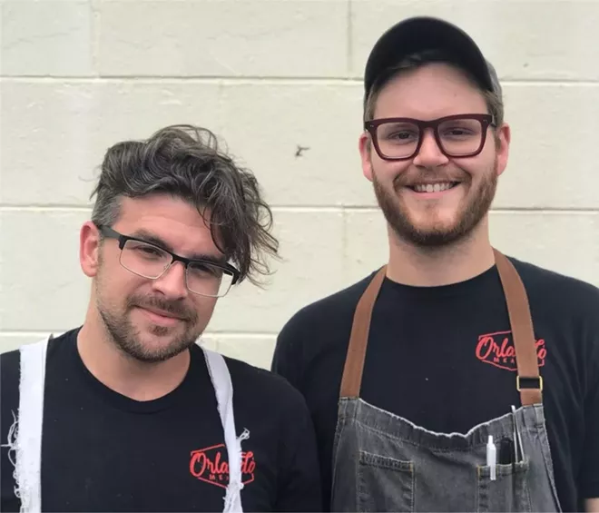 Eliot Hillis (L) and Seth Parker (R) of Orlando Meats - PHOTO BY MICKEY MUNDON