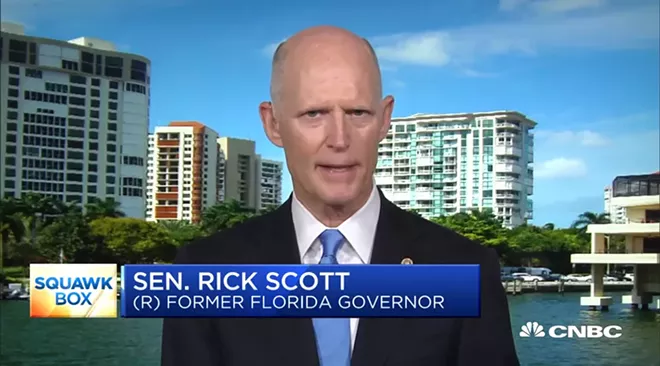 U.S. Sen. Rick Scott on Monday - SCREENSHOT VIA CNBC/YOUTUBE