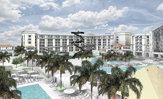 The updates pool area and hotel expansion at Gaylord Palms - IMAGE VIA RYMAN HOSPITALITY PROPERTIES