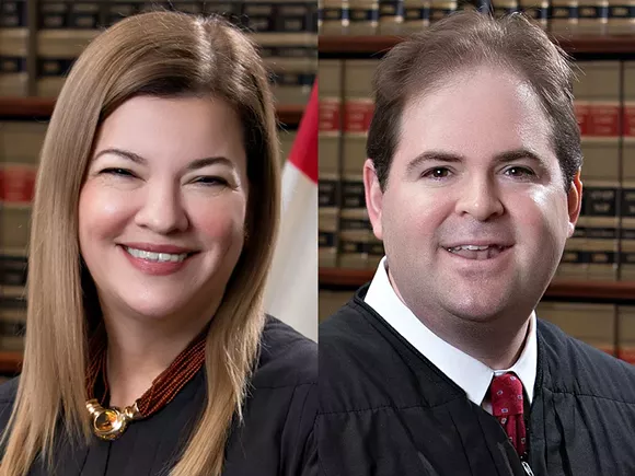Robert Luck appears to be saying his own last name. - PHOTOS VIA FLORIDA SUPREME COURT
