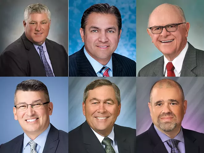 The five members of the board of supervisors of the Toho Water Authority, and executive director Todd Swingle - PHOTO VIA TOHO WATER AUTHORITY