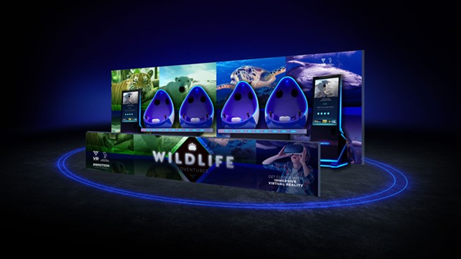 A four person VR pod typical of the type used in many aquariums and zoos - IMAGE VIA IMMOTION