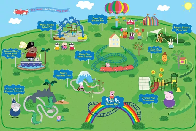 A map of the planned attractions for Legoland's Peppa Pig Theme Park. - PHOTO VIA PEPPA PIG THEME PARK