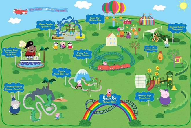 A map of the planned attractions for Legoland's Peppa Pig Theme Park. - PHOTO VIA PEPPA PIG THEME PARK