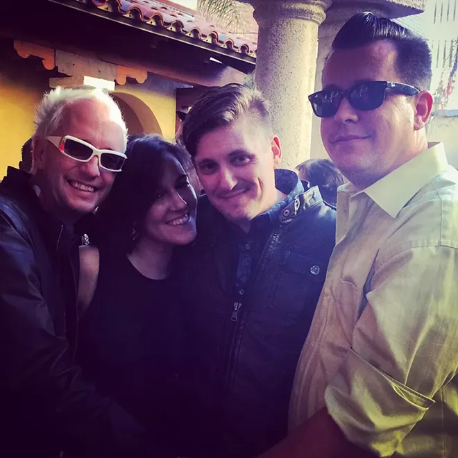 Billy and Tony flanking Adri and Jeff Billman - PHOTO BY ERIN SULLIVAN