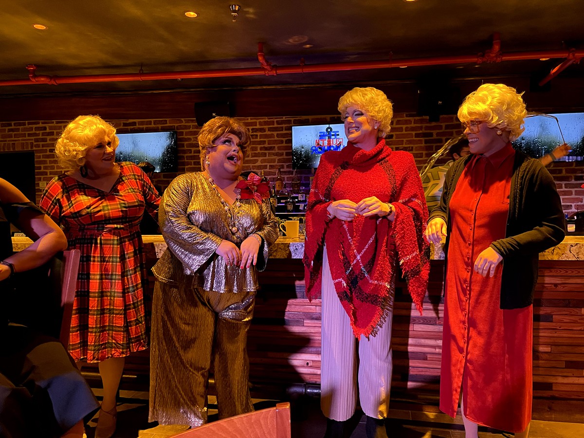 Gidget Galore, Ginger Minj,  Divine Grace and Mr./Ms. Adrian in 'The Golden Gals'