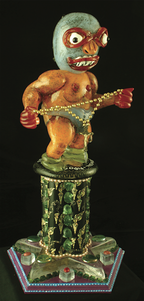 'El Luchadorcito' (blown glass, aluminum and mixed media, 2008) - PHOTO COURTESY OF DE LA TORRE BROTHERS AND MINDY SOLOMON