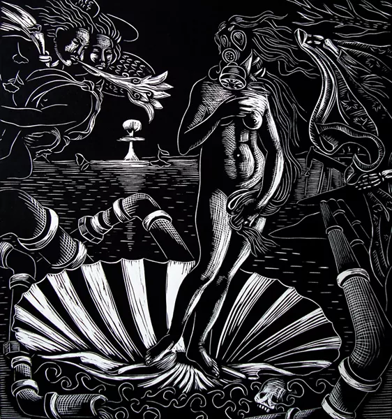 “Calavera Cañera (After Posada)” by Carlos Barberena