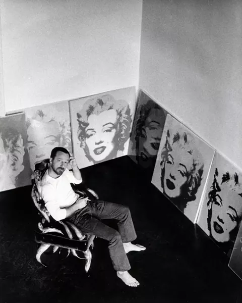 Poole with his collection of Warhol Marilyns. - PHOTO COURTESY OF JIM TUSHINSKI