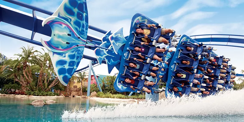 Manta at SeaWorld Orlando. This photo was taken prior to the pandemic.