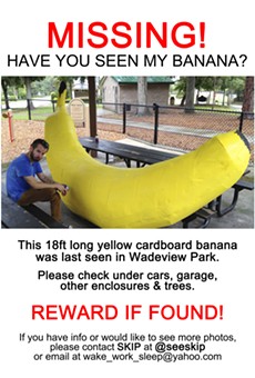 Local artist SKIP asks: Have you seen my banana?