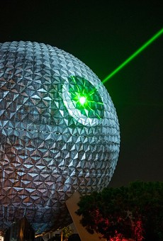 Epcot's Spaceship Earth transformed into the Death Star last night