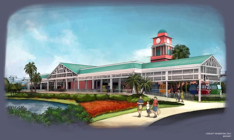 The Caribbean Beach station of the Disney Skyliner - PHOTO VIA DISNEY