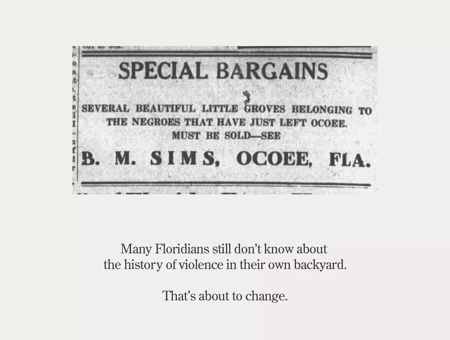 ORLANDO SENTINEL CLASSIFIED AD COURTESY ORANGE COUNTY REGIONAL HISTORY CENTER