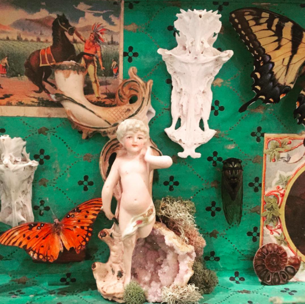 DETAIL OF "TOKENS OF AFFECTION," ASSEMBLAGE BY CRYSTAL FLOYD (PHOTO BY MATTHEW MOYER)