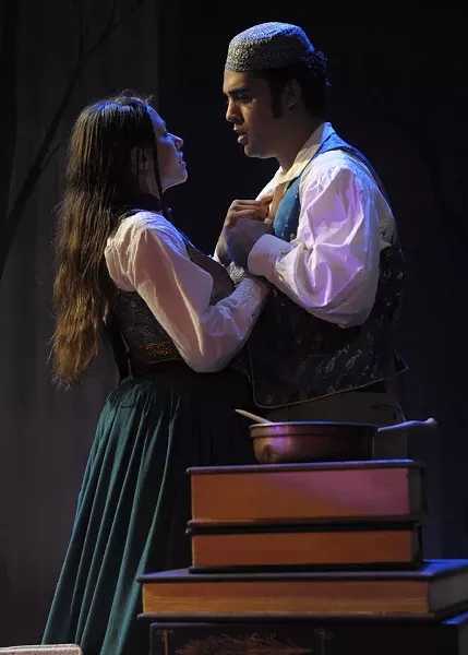 Woman's Day - (from left) Walter Kmiec is Count O, Katherine Tanner is proto-feminist Margaret Fuller and Allison DeCaro is an old Italian woman in Charm