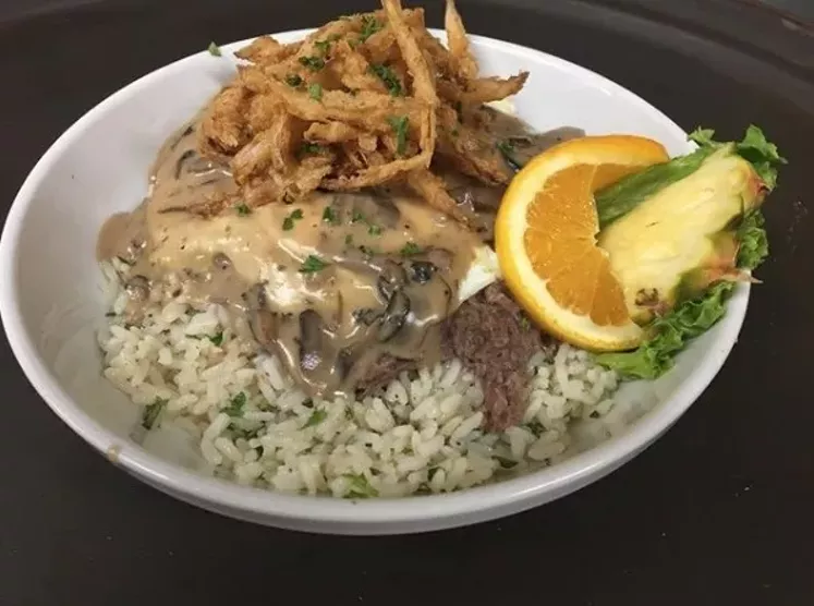 Get your short rib Loco Moco all month long at Original Breakfast House. It comes with white rice topped with boneless braised short ribs, two eggs, and mushroom gravy. - ORIGINAL BREAKFAST HOUSE'S FACEBOOK