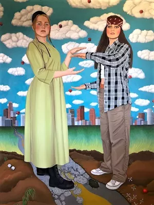 Jamilla Naji painted Rumspringa, which was awarded first place in the 2021 Artlink Juried Exhibition. - ARTLINK