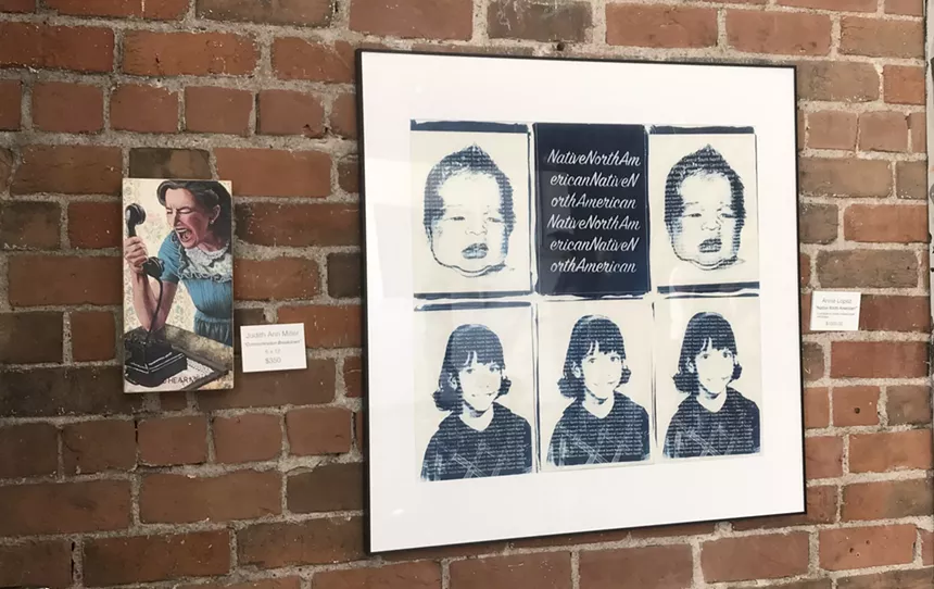L to R: Communication Breakdown by Judith Ann Miller and Native North American by Annie Lopez. - LYNN TRIMBLE