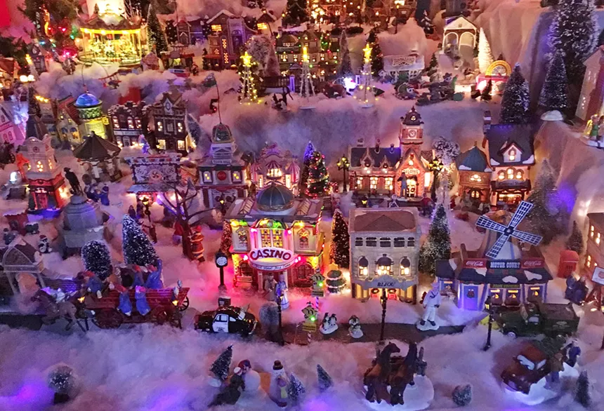 Old-school South Park characters at Emilio Palacio's display in west Phoenix. - BENJAMIN LEATHERMAN