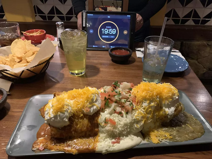 On the clock at Macayo's. - KEVIN BURTON