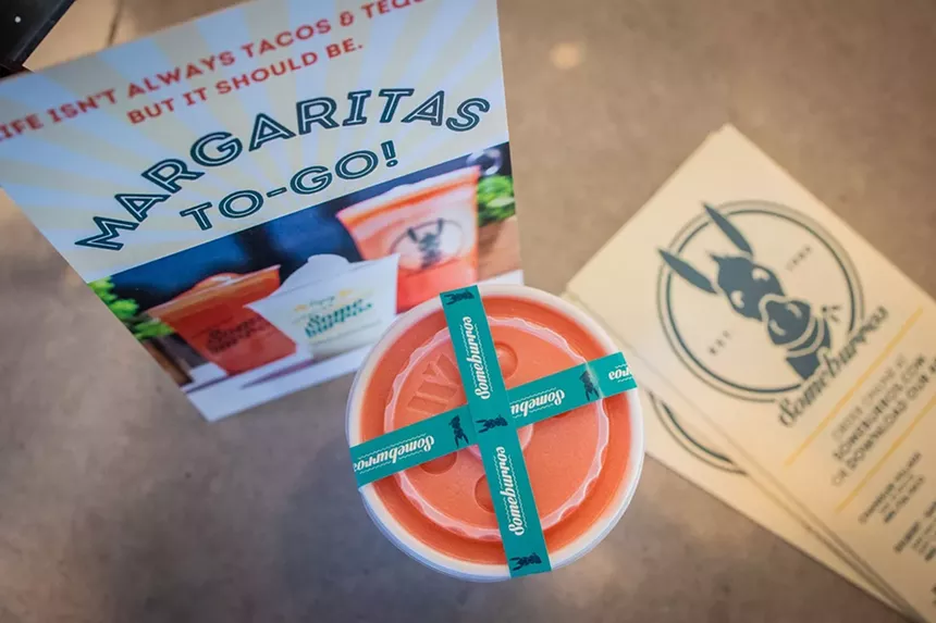 To-go margarita from Someburros. - JACOB TYLER DUNN