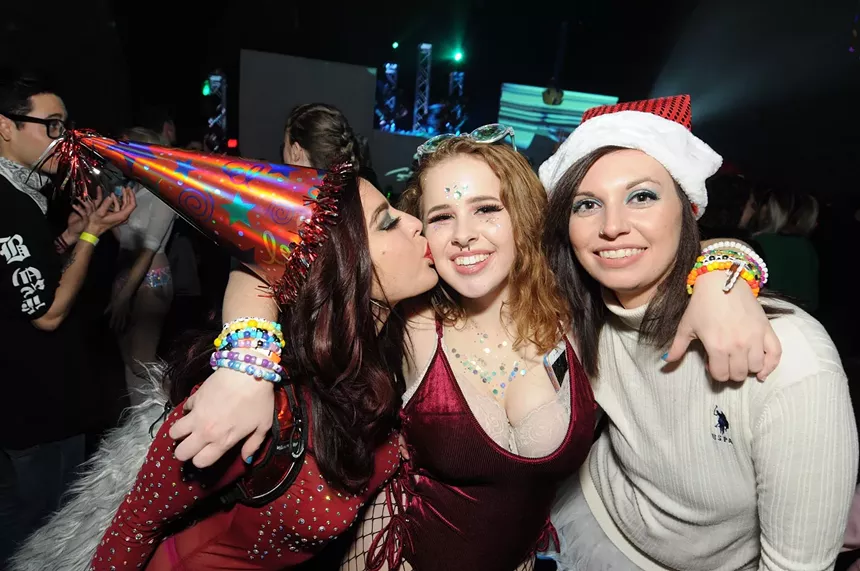 Party at the Mary X-Mas rave in 2017. - BENJAMIN LEATHERMAN