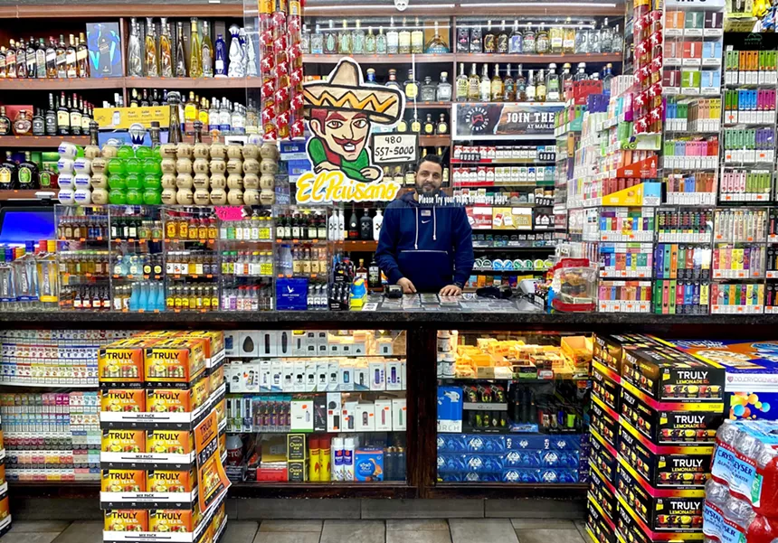 El Paisano Market is carefully stocked from floor to ceiling. - YOUNG ALLISON