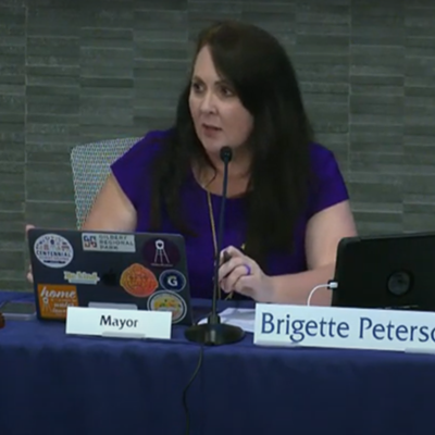 Brigette Peterson at the August 3 Gilbert Town Council meeting