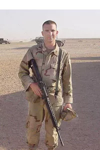 Based on the uniform, it might seem hard to believe that Squirrel Hill native John Soltz heads an organization opposing the escalation of the war in Iraq. Soltz, an Iraq War veteran who served in 2003, says he and his organization VoteVets.org are standing up to protect and support the troops still there. - PHOTO COURTESY OF VOTEVETS.ORG
