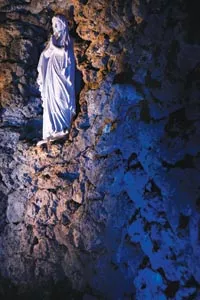 Blue-light special: The Lourdes Grotto at Duquesne - HEATHER MULL