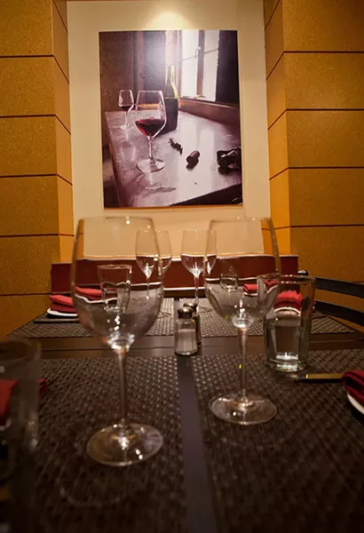 dining room at Open Bottle Bistro