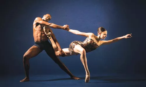 Fluidity, line, elegance: LINES Ballet dancers Meredith Webster and Keelan Whitmore. - COURTESY OF MARTY SOHL