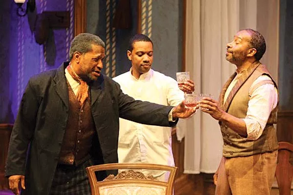 From left to right: Alan Bomar Jones, Jonathan Berry and Kevin Brown in August Wilson's Gem of the Ocean, at Pittsburgh Playwrights, June 1-24.