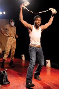 He was here: David A. Berry portrays "Kilroy" in Point Park Conservatory Theatre Company's Camino Real. - PHOTO COURTESY OF DREW YENCHAK.
