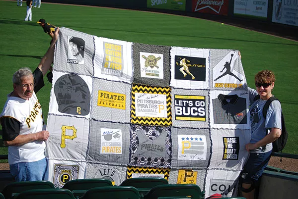 Home-made Pirates quilt