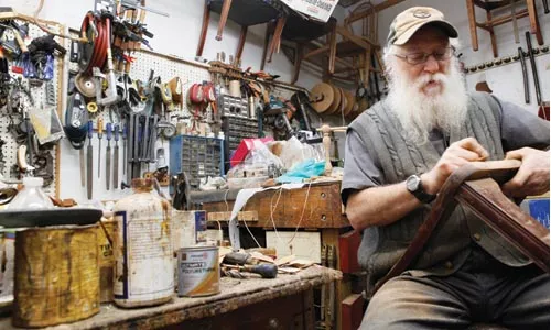 Howard Reisner at Alef Chair Restoration - HEATHER MULL