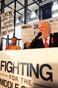 Jack Shea, president of the Allegheny County Labor Council, says he doesn't think Pa. legislators would attack unions like lawmakers have in Wisconsin. - HEATHER MULL