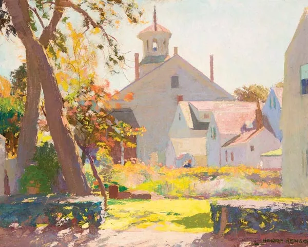 Light that's "seductive to painters in the modernist tradition": Untitled (Provincetown Scene), an undated painting by Henry Hensche (1901–1992) - IMAGE COURTESY OF THE PROVINCETOWN ART ASSOCIATION AND MUSEUM