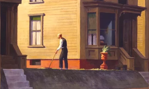 Look into the light: Edward Hopper's "Pennsylvania Coal Town" (1947). - IMAGE COURTESY OF THE BUTLER INSTITUTE OF AMERICAN ART.