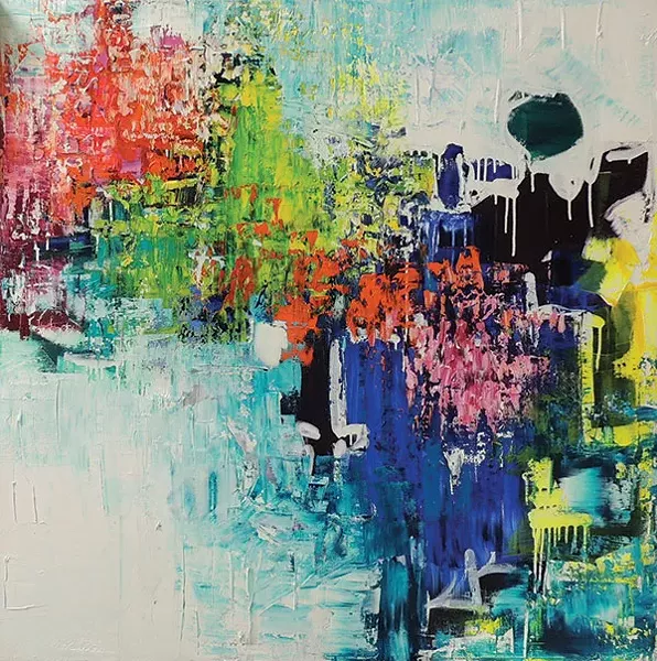 Mia Tarducci Henry gestural abstraction, "Surfaces" at Pittsburgh Center for the Arts